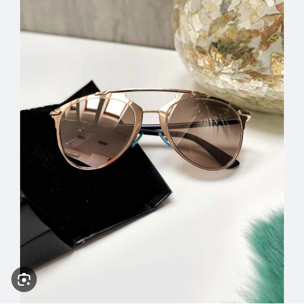 Dior Gold Aviator Sunglasses with Gradient Lenses